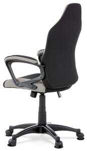 Juniorská kancelárska stolička,čierno-sivo-modrá látka (a-L611 čierno-sivo-modrá)