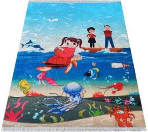 Farebný koberec s detskou potlačou