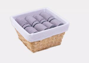 Košík ručníků Borneo šedý 4 ks