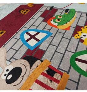 Detský koberec so zvieratkami a metrom