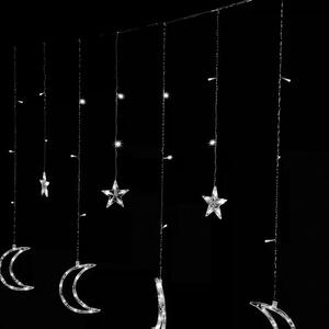 MULTISTORE Vianočné svetielka mesiace a hviezdy - 96 LED biele