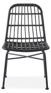 Halmar K401 jedálenská stolička čierna / šedá