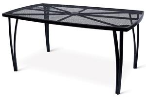 Lana steel ZWMT-24 Záhradný stôl 150 × 90 cm, oceľ, čierny NOELA 34570231