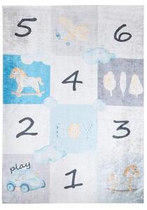 Farebný detský koberec s číslicami