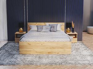 Manželská posteľ Dolly s úložným priestorom - dub craft Rozmer: 180x200