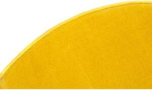 Žltý detský okrúhly koberec