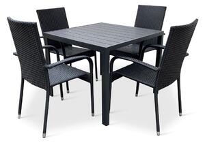 Záhradný jedálenský nábytok – stôl Viking M + 4x stolička Paris NOELA 34570493