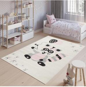 Biely koberec s obrázkom pre deti