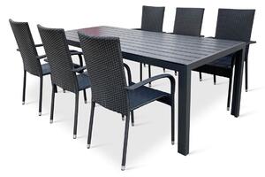 Záhradný jedálenský nábytok – stôl Viking XL + 6x stolička Paris NOELA 802000024016