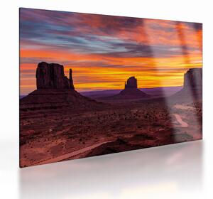 Sklenený obraz - Monument Valley v Arizone (70x50 cm)