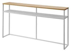 Konzolový stolík v bielej a svetlo hnedej farbe v dekore jaseňa 20,5x126 cm Tower – YAMAZAKI