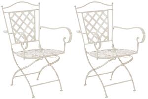 Kovová stolička Adara (SET 2 ks) - Krémová antik