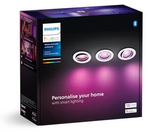 Philips HUE White and color Ambiance 8720169319097 Centura zápustné svietidlo GU10 4,2W/350lm 2000-6500K+RGB biele 3-set