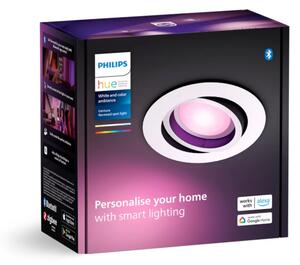 Philips Hue White and color ambiance 8720169319035 Centura zápustné svietidlo D90mm GU10 4,2W/350lm 2000-6500K+RGB biela