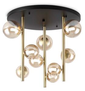 Ideal Lux 328409 PERLAGE stropné svietidlo 9xG9 D550mm saténová mosadz, jantárová