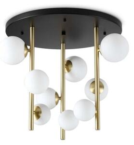 Ideal Lux 328423 PERLAGE stropné svietidlo 9xG9 D550mm saténová mosadz, biela