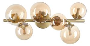 Ideal Lux 327822 PERLAGE stropné svietidlo 6xG9 saténová mosadz, jantárová