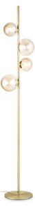 Ideal Lux 317816 PERLAGE stojacia lampa 4xG9 V1640mm saténová mosadz, jantárová
