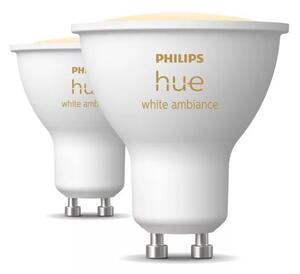 Philips Hue White Ambiance 8720169230033 LED žiarovka GU10 4,2W/400lm 2200-6500K bluetooth 2-set