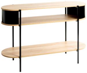 KONZOLOVÝ STOLÍK, čierna, farba duba, kov, kompozitné drevo, 110/39/76 cm - Online Only obývacie izby, Online Only