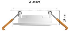 Philips Hue White and color ambiance 8720169264731 Slim downlight S zápustné svietidlo D90mm LED 8,3W/1000lm 2200-6500K+RGB IP44 biela 3-set
