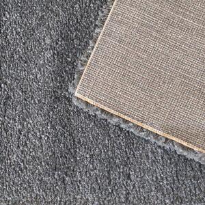 Moderný huňatý koberec v krásnej antracitovej farbe Šedá Šírka: 133 cm | Dĺžka: 195 cm