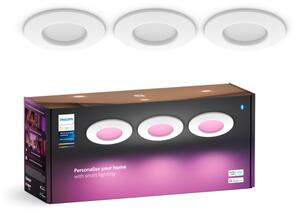 Philips Hue White and color ambiance 8720169264731 Slim downlight S zápustné svietidlo D90mm LED 8,3W/1000lm 2200-6500K+RGB IP44 biela 3-set