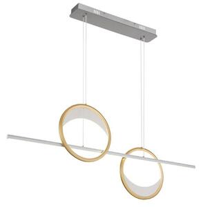 GLOBO 67333-40H UMBRA závesné svietidlo LED 40W/1761lm 2700-6500K strieborná, zlatá, biela, diaľkový ovládač