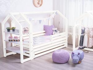 ELIS DESIGN Domčeková posteľ Premium so šuplíkom biela rozměr lůžka: 90 x 180 cm, šuplík, nožičky: s nožičkami a s šuplíkem, Zábrany: Obě