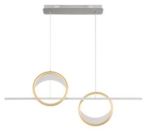 GLOBO 67333-40H UMBRA závesné svietidlo LED 40W/1761lm 2700-6500K strieborná, zlatá, biela, diaľkový ovládač