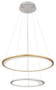 GLOBO 67333-44H UMBRA závesné svietidlo D617mm LED 40W/2127lm 2700-6500K strieborná, zlatá, biela, diaľkový ovládač