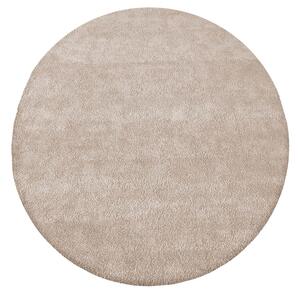 Moderný okrúhly koberec v béžovej farbe Béžová 133X133