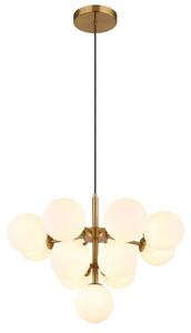 GLOBO 56143-13G GRAPPY závesné svietidlo D560mm 13xG9 zlatá, biela