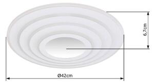 GLOBO SMART LIGHT 48544-40SH JOCELYN stropné svietidlo D400mm LED 40W/2900lm 2700-6500K biela, chróm, diaľkový ovládač