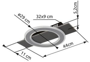 GLOBO 48034-18 JAYDEN stropné svietidlo LED 18W/1000lm 3000K antracit, šedá, biela