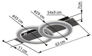 GLOBO 48034-40 JAYDEN stropné svietidlo LED 40W/2000lm 3000K antracit, šedá, biela