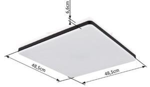 GLOBO SMART LIGHT 48025OBSH ULLY stropné svietidlo LED 485x485mm 24W/1400lm 2700-6500K biela, čierna, diaľkový ovládač
