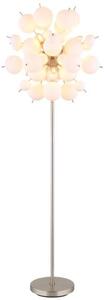 GLOBO 15633SO UDO stojacia lampa V1550mm 6xE14 matný nikel, biela