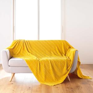 Žltý pléd z mikroflanelu 180x220 cm Arya – douceur d'intérieur