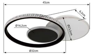 GLOBO 67197-18 PERLIX stropné svietidlo LED 18W/1289lm 3000K biela matná, čierna matná