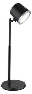 GLOBO 58454B MEEYA dotyková stolná lampička LED V446mm 6W/230lm 3000+4000+6500K čierna, strieborná, vrátane batérie CR18650 1500mAh 3,7V, USB kábel