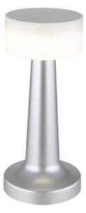 GLOBO 58447N ANGELIKA dotyková stolná lampička V215mm LED 1W/55lm 2700+6500+4000K matný nikel, biela, vrátane batérie CR18650 800mAh 3,7V, USB-C kábel
