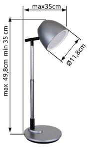 GLOBO 58444 CASALA stolové svietidlo LED V500mm 7,5W/500lm 3000-6500-4000K tmavošedá, biela, adaptér