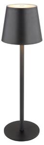 GLOBO 58438G VANNIE dotyková stolná lampička V360mm LED 3W/130lm 3000K IP44 čierna, biela, vrátane batérie CR18650 1800mAh 3,7V, USB-C kábel