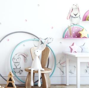 Yokodesign Nálepka na stenu - Pastelové králiky