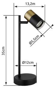 GLOBO 57850T BRISBON stolové svietidlo V350mm 1xGU10 čierna, medená matná