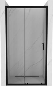 Mexen Apia, posuvné dvere do otvoru 105 x 190 cm, 5mm číre sklo, čierny profil, 845-105-000-70-00