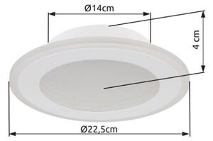 GLOBO 48919-12R LAMELA stropné svietidlo D225mm LED 12W/750lm 4000K biela, zrkadlový 3D efekt