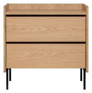 Vysoká komoda v dekore duba v prírodnej farbe 80x82 cm Wrap – Selection