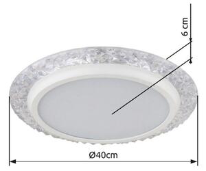GLOBO 48294-22 ABIGAIL stropné svietidlo D400mm LED 22W/1460lm 3000K biela, starlight efekt